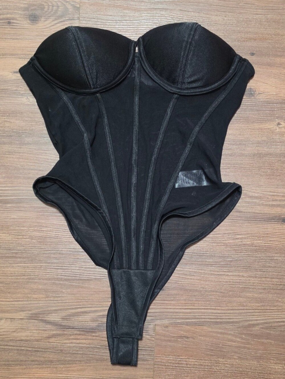 Black corset bodysuit